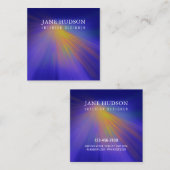 Modern schoon elegant ontwerp kleurrijk licht vierkante visitekaartje (Voorkant / Achterkant)