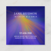 Modern schoon elegant ontwerp kleurrijk licht vierkante visitekaartje (Achterkant)