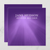 Modern Schoon Elegant Ontwerp Paars Eenvoudig Luxu Kaart (Voorkant / Achterkant)