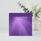 Modern Schoon Elegant Ontwerp Paars Eenvoudig Luxu Kaart (Staand voorkant)