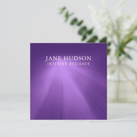 Modern Schoon Elegant Ontwerp Paars Eenvoudig Luxu Kaart (Staand voorkant)