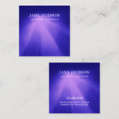 Modern Schoon Elegant Ontwerp Roze Licht op Blauw Vierkante Visitekaartje (Voorkant / Achterkant)