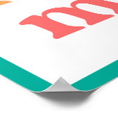 Modern schoon kleurrijk groen wit vrolijk kerstfee poster (Hoek)