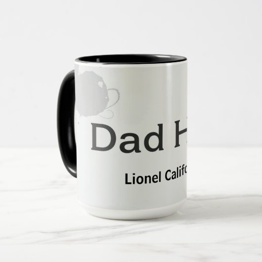 Modern Schoon Minimalistisch Vader Held Cadeau Mok (Voorkant links)