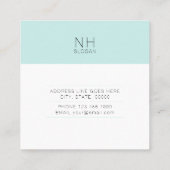 Modern, schoon multifunctioneel vierkant Visitekaa Vierkante Visitekaartje (Achterkant)