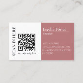 Modern schoon Stijlvol Roze Wit Professioneel Vet Visitekaartje (Achterkant)