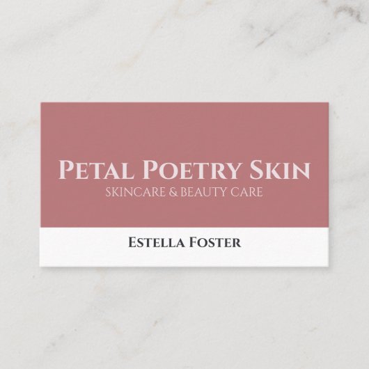 Modern schoon Stijlvol Roze Wit Professioneel Vet Visitekaartje (Voorkant)