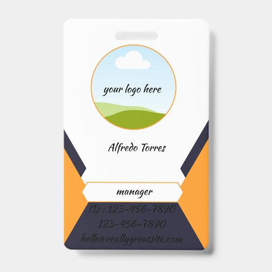 Modern & schoon visitekaartje ontwerp badge (Voorkant)