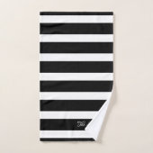 Modern Schoon Zwarte Witte Strepen Bad Handdoek (Handdoek)