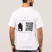 Modern Schoonmaak Schoonmaakdienst Logo QR Code Wi T-shirt (Achterkant)
