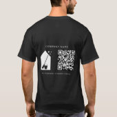 Modern Schoonmaak Schoonmaakdienst Logo QR Code Zw T-shirt (Achterkant)