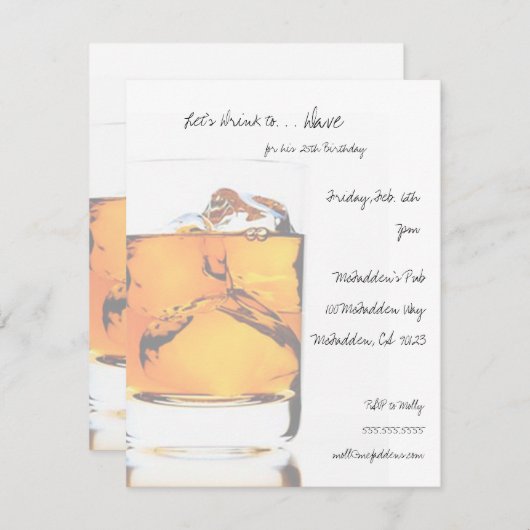 Modern Schots Glas Kaart (Voorkant / Achterkant)