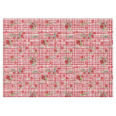 Modern Schots Rood Hart Patroon Tafelkleed (Voorkant (Horizontaal))