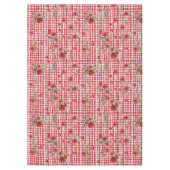 Modern Schots Rood Hart Patroon Tafelkleed (Voorkant)