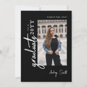 Modern Schrift Afgestudeerd 3 Foto Afstuderen Kaart (Voorkant)