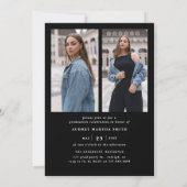 Modern Schrift Afgestudeerd 3 Foto Afstuderen Kaart (Achterkant)