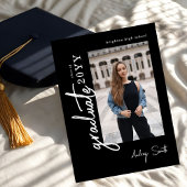 Modern Schrift Afgestudeerd 3 Foto Afstuderen Kaart