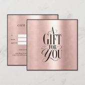 Modern Schrift Business-Geschenk-Zertifikat (Voorkant / Achterkant)