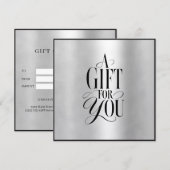Modern Schrift Business Geschenkcertificaat (Voorkant / Achterkant)