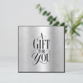 Modern Schrift Business Geschenkcertificaat (Staand voorkant)
