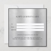 Modern Schrift Business Geschenkcertificaat (Achterkant)