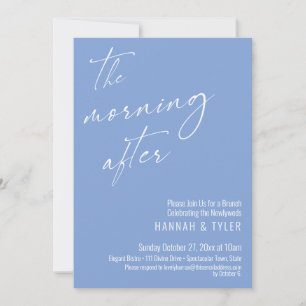 Modern Schrift De Ochtend Na Brunch Periwinkle Kaart