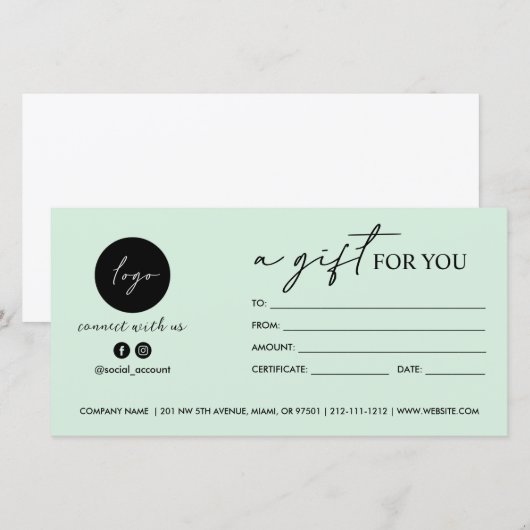 Modern Schrift Een cadeau voor jou LOGO SOCIALE PI (Voorkant / Achterkant)