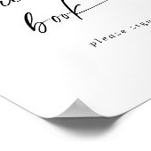 Modern schrift gastboek teken poster (Hoek)
