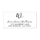Modern Schrift Monogram Retouradres Zelfinktende Stempel (Design)