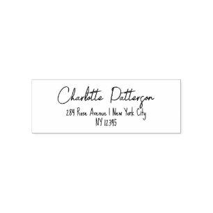 Modern Schrift Persoonlijk Retouradres Zelfinktende Stempel