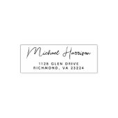 Modern Schrift Retouradres Zelfinkende Stempel (Design)