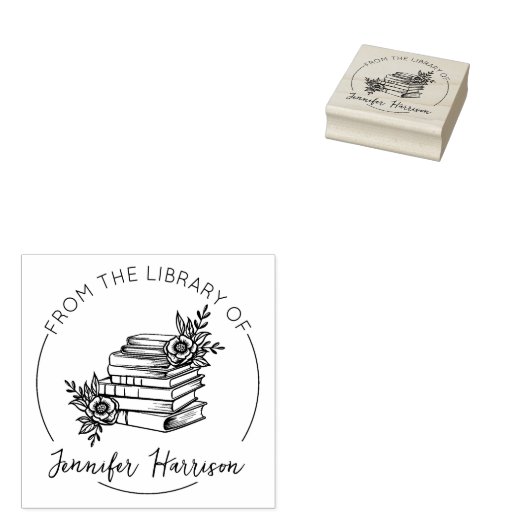 Modern Schrift Uit de Bibliotheek Van, Botanisch B Rubberstempel (Gestempeld)