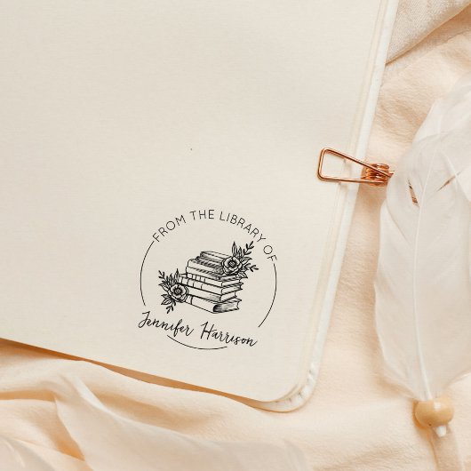 Modern Schrift Uit de Bibliotheek Van, Botanisch B Rubberstempel