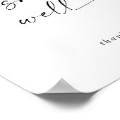 Modern Schrift Wensput Bord Poster (Hoek)