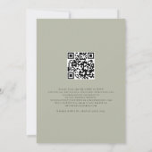 Modern Schrift Wij Doen Zachte Salie QR Code Trouw Kaart (Achterkant)