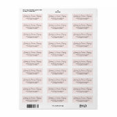 Modern Schrift Zakelijk Retouradres Etiket (Full Sheet)