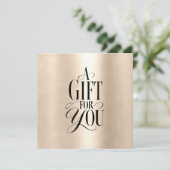 Modern Schriftlettertype Gouden Zakelijke Cadeauce (Staand voorkant)