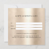 Modern Schriftlettertype Gouden Zakelijke Cadeauce (Achterkant)