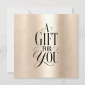 Modern Schriftlettertype Gouden Zakelijke Cadeauce (Voorkant)
