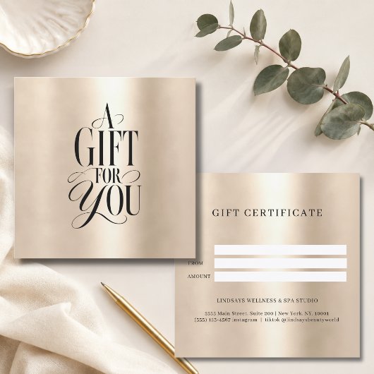 Modern Schriftlettertype Gouden Zakelijke Cadeauce