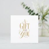 Modern Schriftlettertype Wit Zakelijk Cadeaucertif (Staand voorkant)