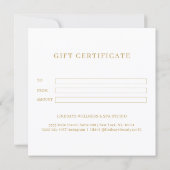 Modern Schriftlettertype Wit Zakelijk Cadeaucertif (Achterkant)