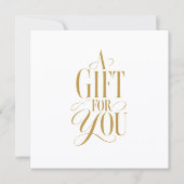 Modern Schriftlettertype Wit Zakelijk Cadeaucertif (Voorkant)