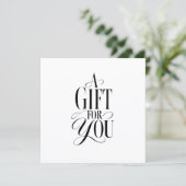 Modern Schriftlettertype Wit Zakelijk Cadeaucertif (Staand voorkant)