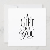Modern Schriftlettertype Wit Zakelijk Cadeaucertif (Voorkant)