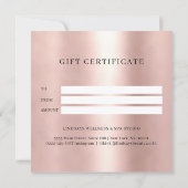 Modern Schriftlettertype Zakelijk Cadeau Certifica (Achterkant)