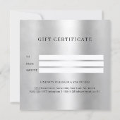 Modern Schriftlettertype Zakelijk Cadeau Certifica (Achterkant)