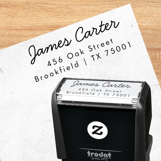 Modern Schrifttype Retouradres Zelfinktende Stempel