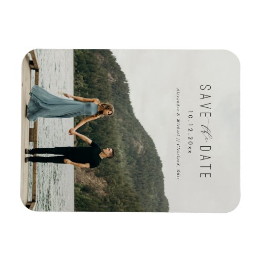 Modern Schrijven sparen de Magnet van de Datum Magneet (Horizontaal)