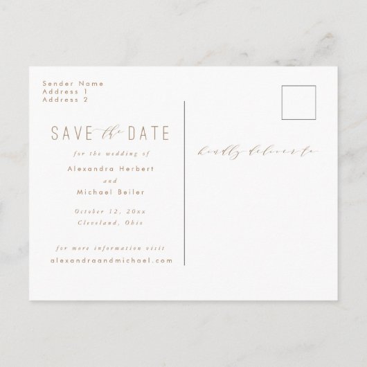 Modern Schrijven sparen het Briefkaart van de Datu (Achterkant)